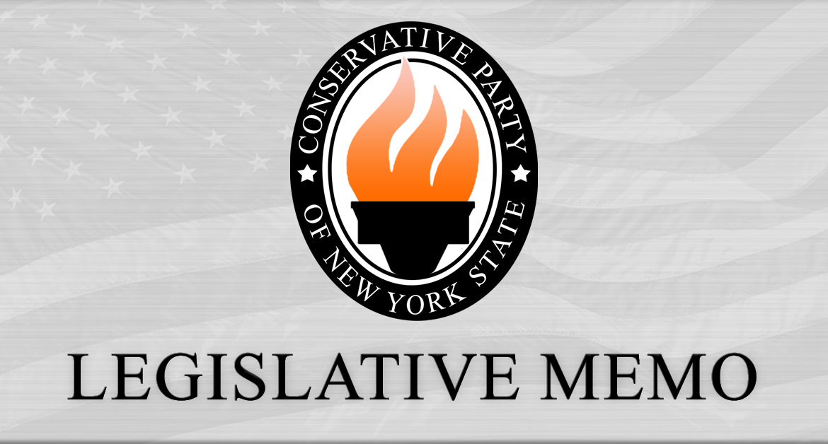 Legislative Memo IN OPPOSITION TO…  A. 6678-E Walker   S. 1046-E Myrie