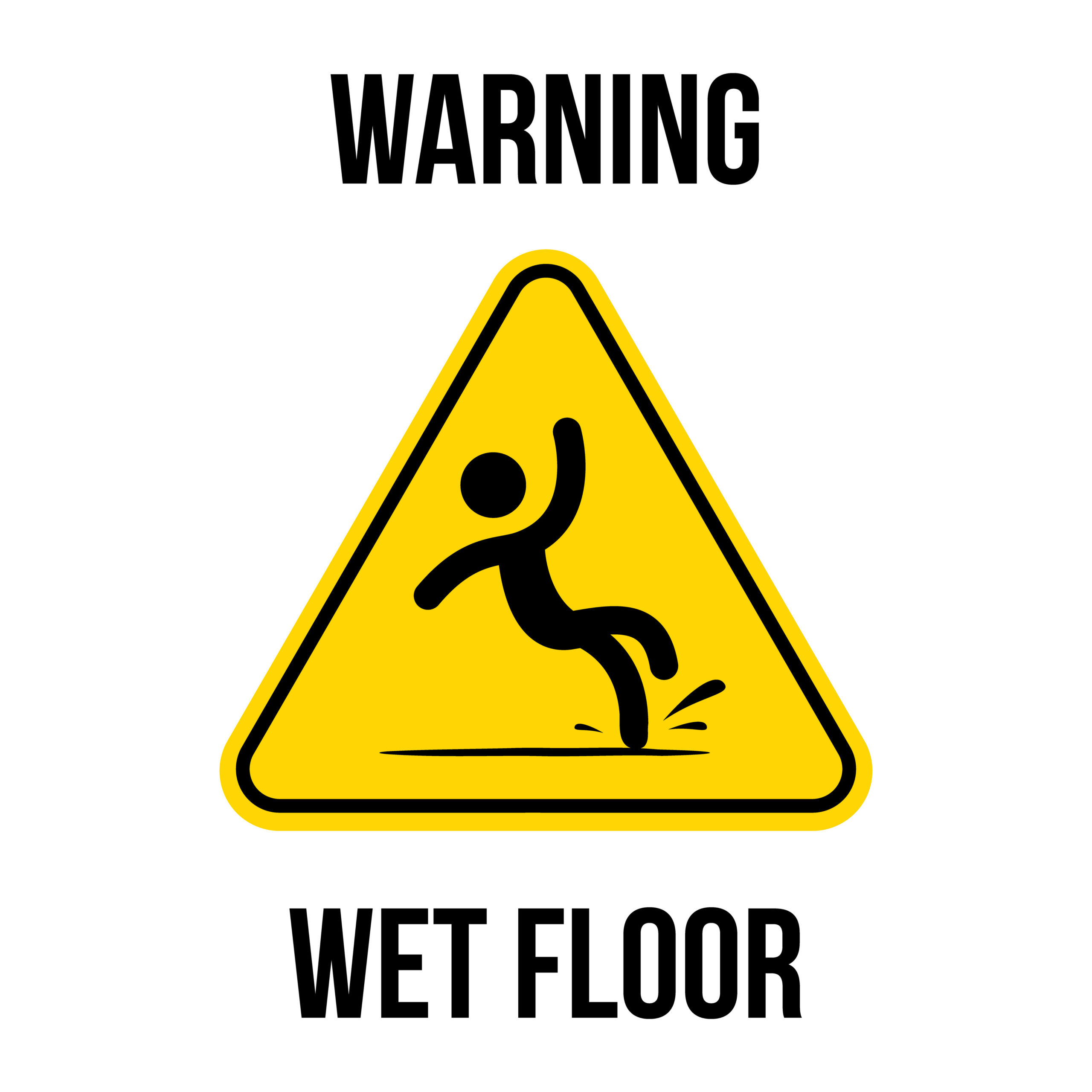 Keep wet floors as they